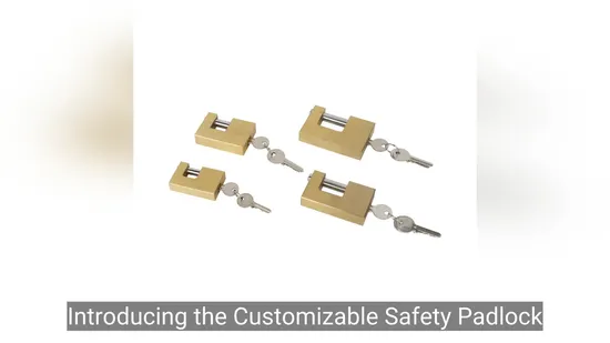 Прямоугольный навесной замок. Настраиваемый защитный замок с ключом и двумя ключами.